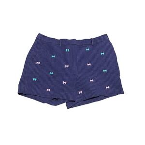 Brooks Brothers Navy Bow Shorts Navy Blue 12 Preppy Boat Summer Old Money